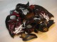 1996-2007 Black Red Flame Suzuki GSXR 1300 Hayabusa Motorbike Fairing Canada