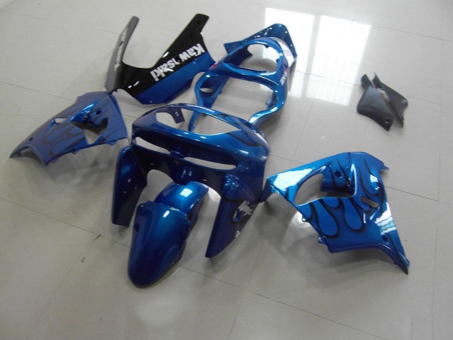 1998-1999 Blue Black Flame Kawasaki ZX9R Motorbike Fairing Canada