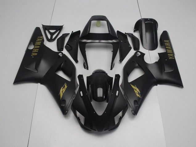 1998-1999 Matte Black Yellow Yamaha YZF R1 Motorcycle Fairing Kit Canada