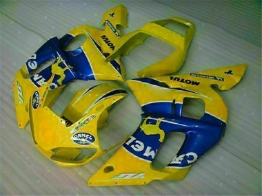 1998-2002 Yellow Blue Yamaha YZF R6 Motorcycle Fairing Kit Canada