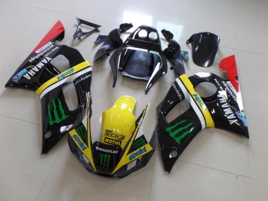 1998-2002 Black Yellow Monster Yamaha YZF R6 Bike Fairings Canada