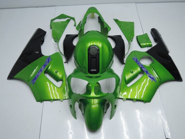 2000-2001 Green and Black Kawasaki ZX12R Motorcycle Fairing Kits Canada