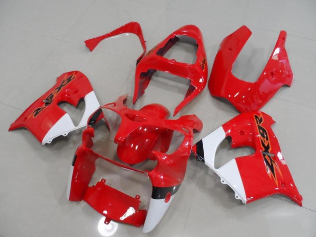 2000-2001 Red and White Kawasaki ZX9R Motorcycle Fairing Canada