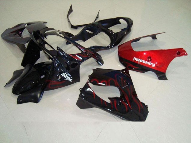 2000-2001 Red Flame Kawasaki ZX9R Motorbike Fairing Canada