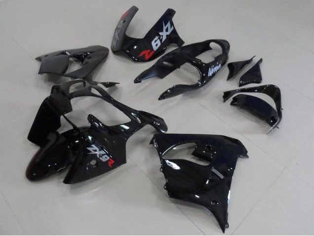 2000-2001 Black with Grey Decals Kawasaki ZX9R Motorcycle Fairing Kit Canada