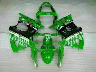 2000-2002 Green Black Kawasaki ZX6R Motorcycle Bodywork Canada