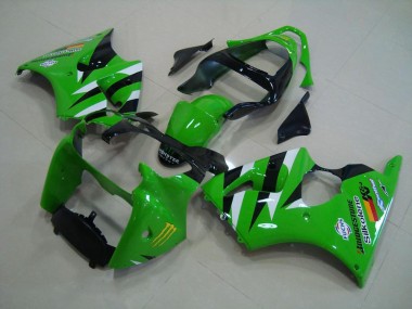 2000-2002 Green Black Kawasaki ZX6R Motor Fairings Canada