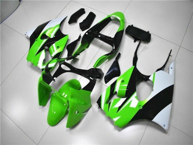 2000-2002 Green White Black Kawasaki ZX6R Bike Fairing Kit Canada