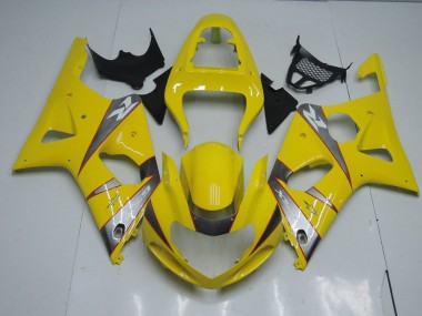 2000-2002 Yellow and Grey Suzuki GSXR 1000 Motorcycle Fairings Kits Canada