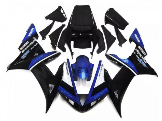 ABS 2002-2003 Black Blue Yamaha YZF R1 Bike Fairing Kit Canada