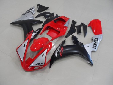 2002-2003 Red Matte Silver Yamaha YZF R1 Motorcycle Fairing Kit Canada