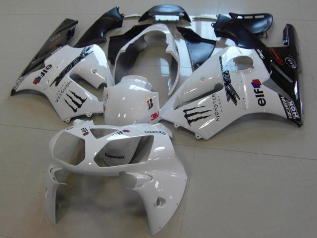 2002-2006 White Monster Kawasaki ZX12R Moto Fairings Canada