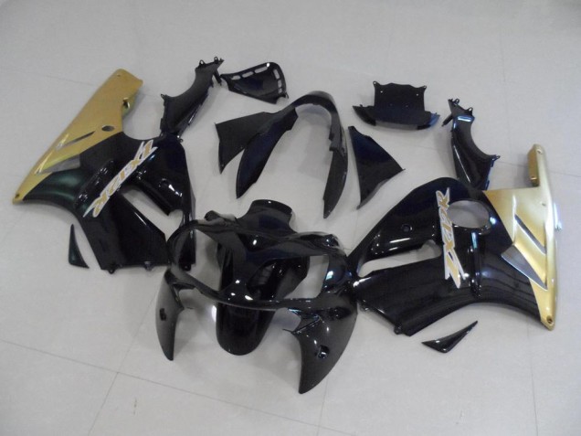 2002-2006 Black and Gold Kawasaki ZX12R Motorcycle Replacement Fairings Canada