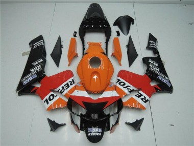 ABS 2003-2004 Orange Red Black Repsol Honda CBR600RR Motor Bike Fairings Canada