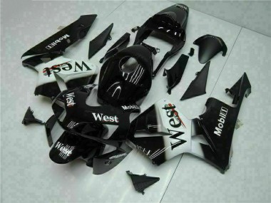 ABS 2003-2004 Black West Honda CBR600RR Motorcycle Fairings Kit Canada