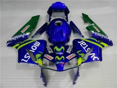 ABS 2003-2004 Blue Green Movistar Castrol Honda CBR600RR Motorbike Fairing Canada