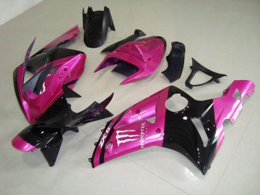 2003-2004 Pink Black Monster Kawasaki ZX6R Bike Fairing Kit Canada