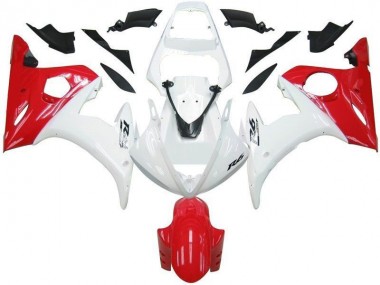 2003-2005 White Red Yamaha YZF R6 Motorbike Fairing Kits Canada