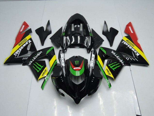 2003-2005 Black Yellow Monster Kawasaki ZX10R Replacement Motorcycle Fairings Canada