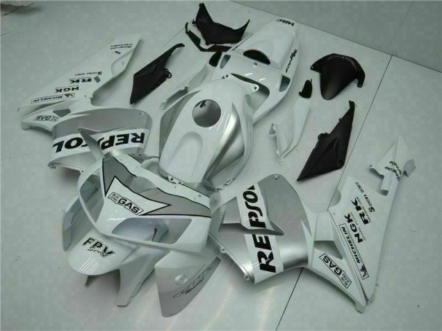 ABS 2005-2006 White Repsol Honda CBR600RR Bike Fairings & Bodywork Canada