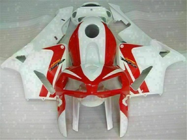 ABS 2005-2006 Red White Honda CBR600RR Motor Fairings Canada