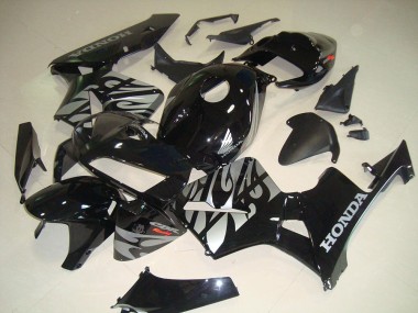 ABS 2005-2006 Black White Flame Honda CBR600RR Bike Fairing Canada