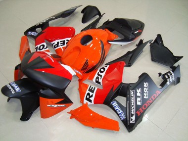 ABS 2005-2006 Matte Black Repsol Race Honda CBR600RR Motorcycle Fairing Kit Canada