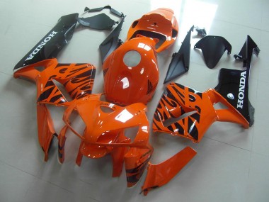 ABS 2005-2006 Orange Black Flame Honda CBR600RR Replacement Motorcycle Fairings Canada