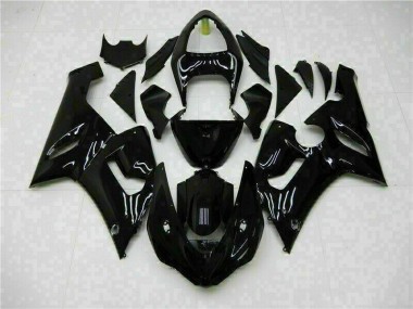 2005-2006 Glossy Black Kawasaki ZX6R Motor Fairings Canada