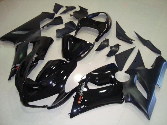 2005-2006 Black Kawasaki ZX6R Motorcyle Fairings Canada