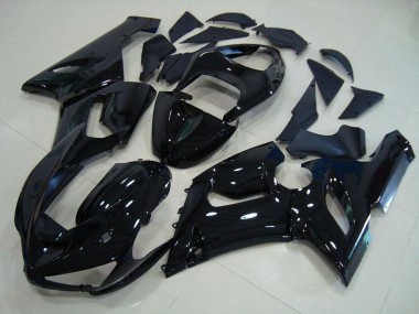 2005-2006 Glossy Black Kawasaki ZX6R Motorcycle Fairings Canada