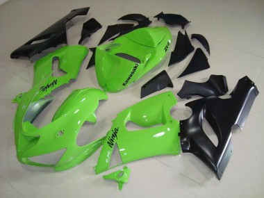 2005-2006 Lime Green Kawasaki ZX6R Bike Fairings Canada