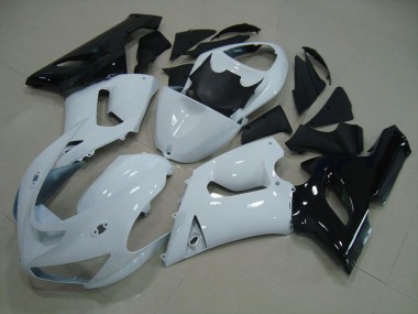 2005-2006 White Black Kawasaki ZX6R Replacement Motorcycle Fairings Canada