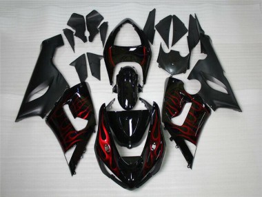 2005-2006 Red Black Kawasaki ZX6R Motor Bike Fairings Canada