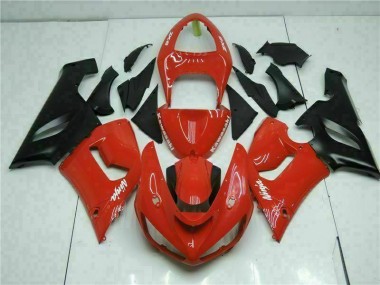 2005-2006 Red Kawasaki ZX6R Bike Fairing Kit Canada