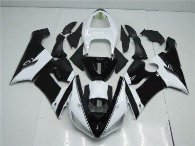 2005-2006 Black White Kawasaki ZX6R Moto Fairings Canada