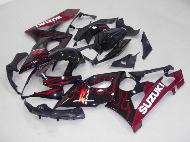 2005-2006 Red Flame Suzuki GSXR 1000 Motorcycle Fairings Canada