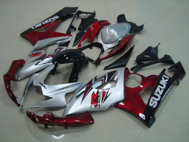 2005-2006 Silver Red Suzuki GSXR 1000 Bike Fairings Canada