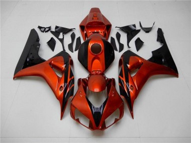 2006-2007 Orange Black Honda CBR1000RR Motorcycle Fairings Kit Canada