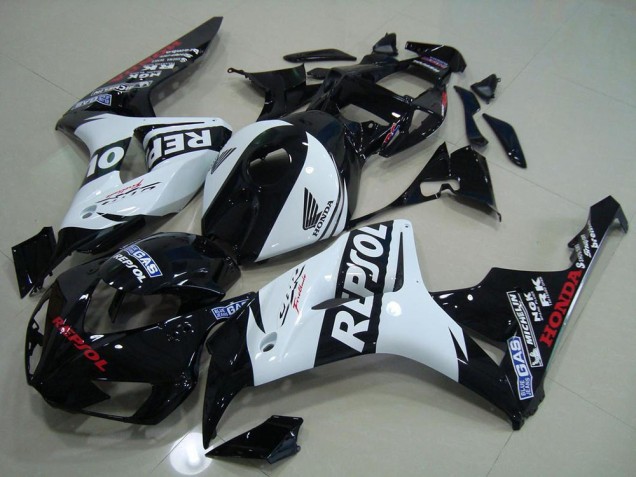 2006-2007 Black White Repsol Honda CBR1000RR Motorcycle Replacement Fairings Canada