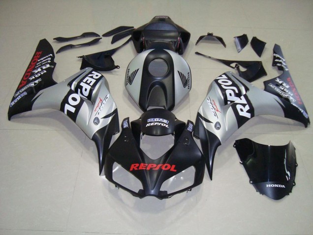 2006-2007 Matte Black Silver Repsol Honda CBR1000RR Motorcycle Fairing Canada