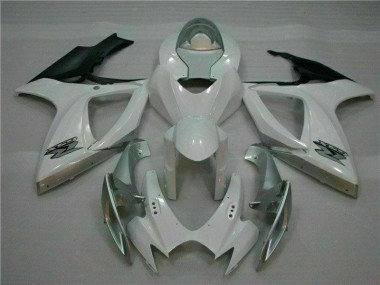 2006-2007 White Silver Suzuki GSXR 600/750 Motorcycle Fairings Kit Canada