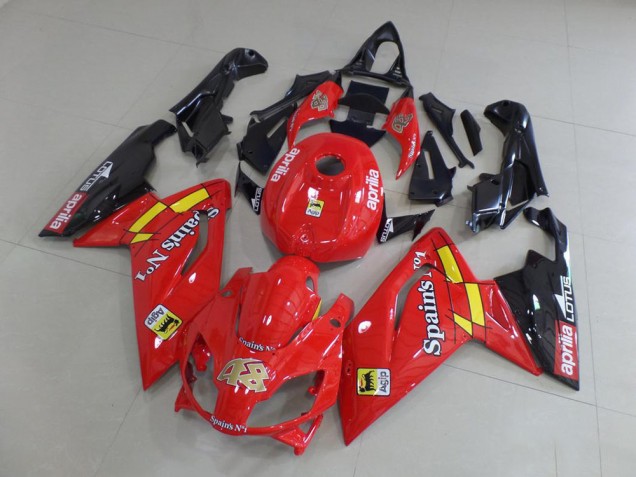 2006-2011 Red and Black Aprilia RS125 Motorcycle Fairing Kit Canada