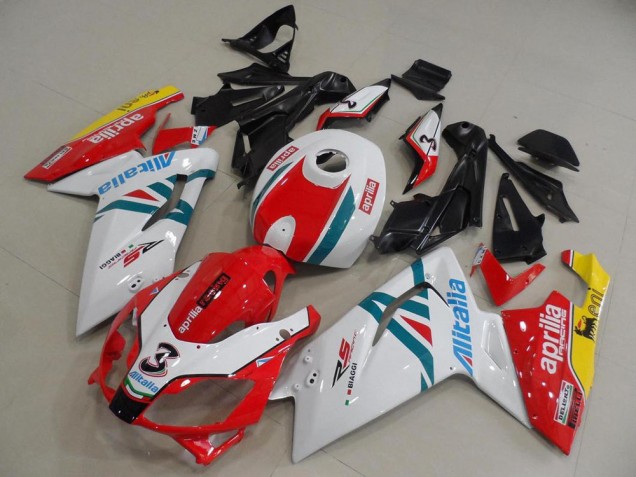 ABS 2006-2011 Red and Wihte Aprilia RS125 Bike Fairings Canada