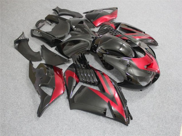 2006-2011 Black Red Kawasaki ZX14R ZZR1400 Bike Fairings Canada