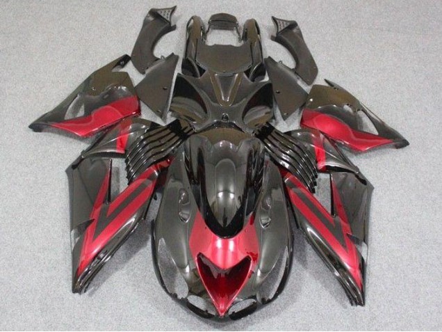 2006-2011 Black Red Kawasaki ZX14R ZZR1400 Bike Fairings Canada