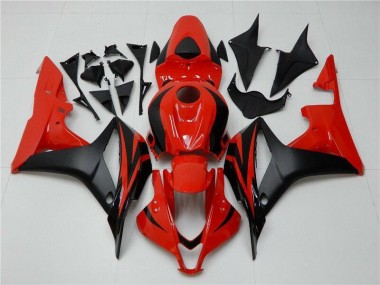 2007-2008 Black Red Honda CBR600RR Motorcycle Fairing Kit Canada