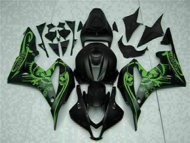 2007-2008 Black Green Honda CBR600RR Motorcycle Fairing Kits Canada