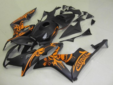 ABS 2007-2008 Matte Black Orange Sticker Honda CBR600RR Motorbike Fairing Canada