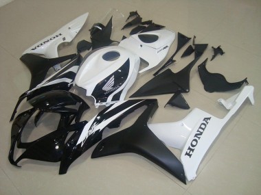 ABS 2007-2008 Matte Black White Honda CBR600RR Bike Fairing Kit Canada